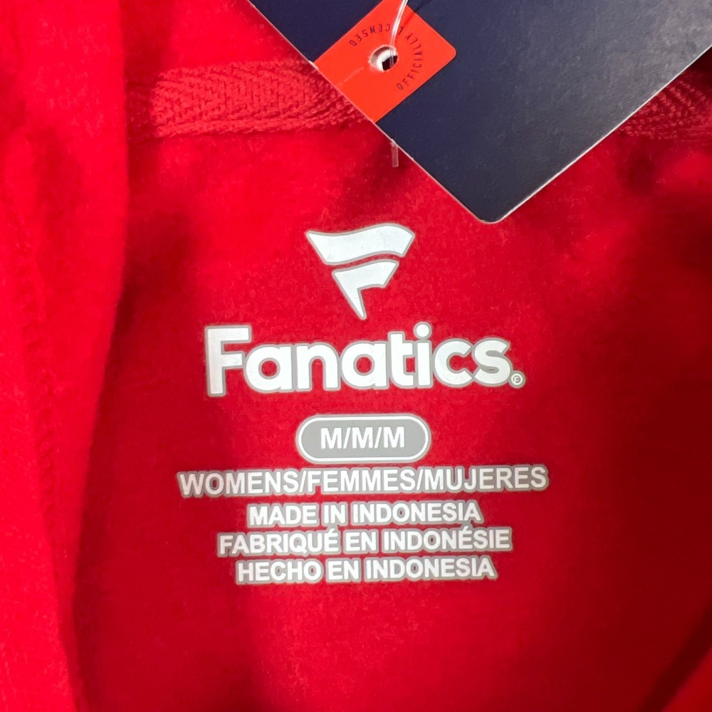 Fanatics Wisconsin Badgers Football NCAA Hoodie Women Medium Red Gray Colorblock - Picture 4 of 9